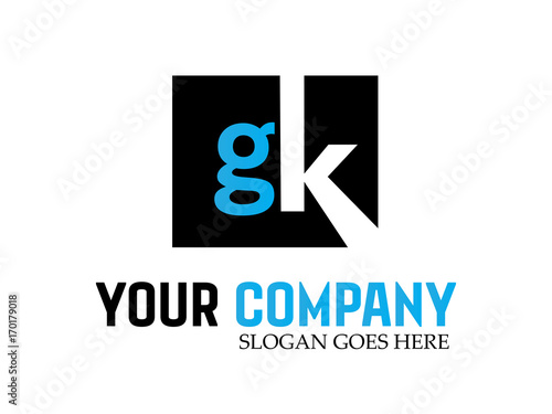 Logo gk letter design vector