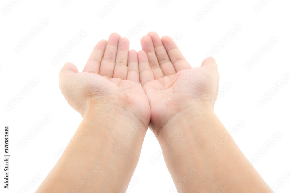 man hands holding or giving something isolated on white background man hands holding or giving something isolated on white background