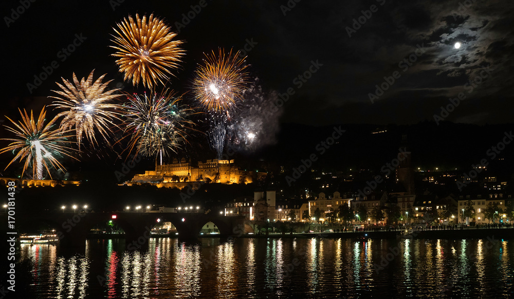 Heidelberg Schlossbeleuchtung und Feuerwerk Heidelberg Schlossbeleuchtung und Feuerwerk