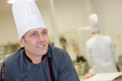 confident male chef in a kitchen