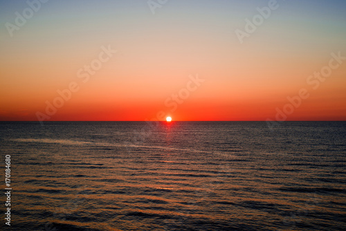 Sunset on baltic sea