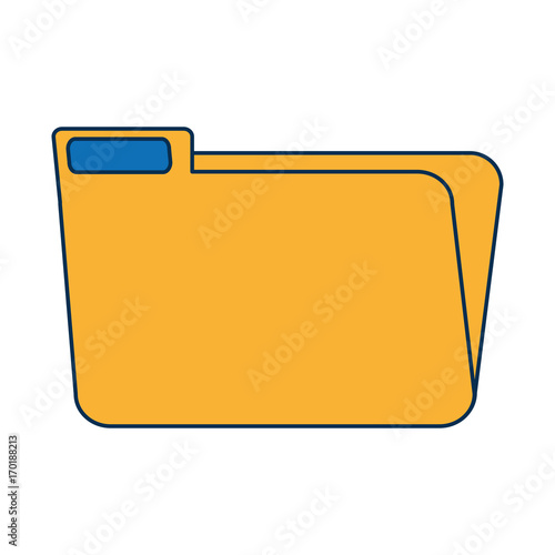 folder icon over white background vector illustration