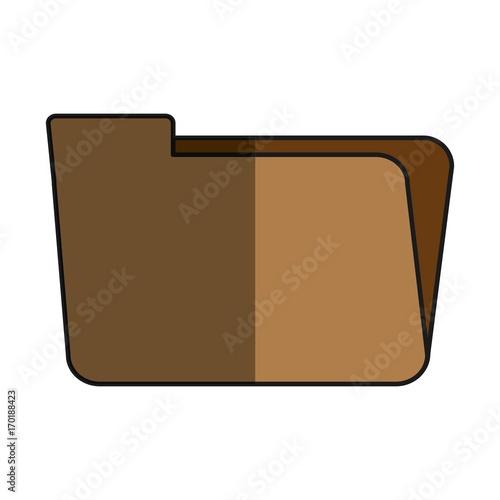 folder icon over white background vector illustration