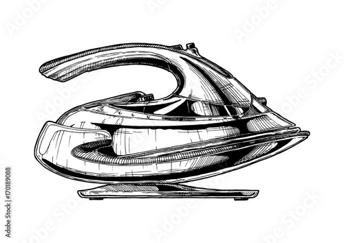 illustration of wireless iron