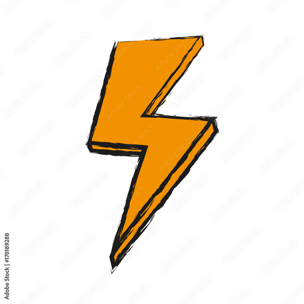 thunder icon over white background vector illustration thunder icon over white background vector illustration