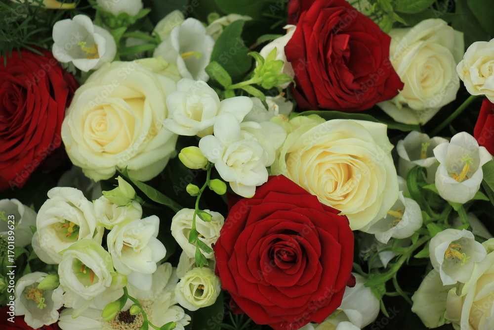 White and red wedding bouquet White and red wedding bouquet