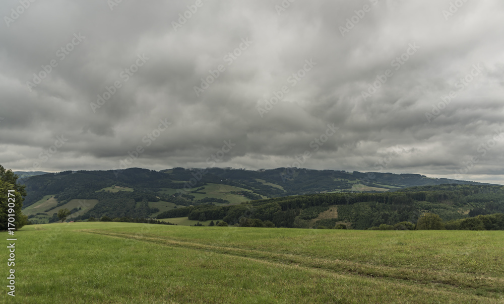 View near Zitkova village in Bile Karpaty mountains