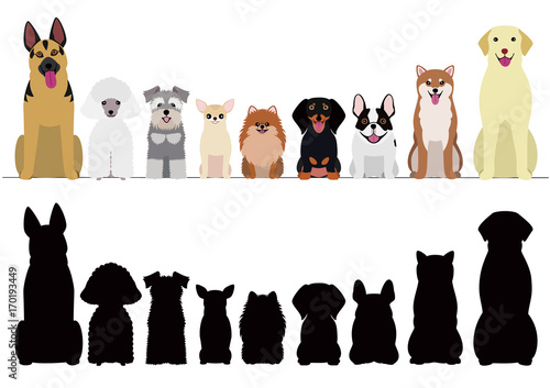smiling dogs border set