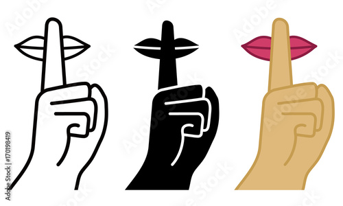 be quiet, silence, vector