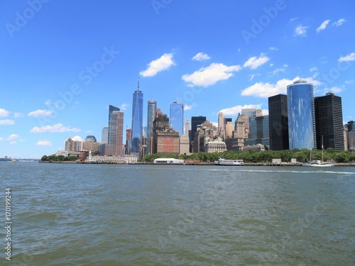 Downtown New York City skyline with the Hudson River in the foreground © crlocklear