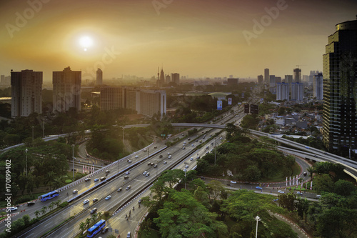 Highway interchange of Semanggi at Jakarta