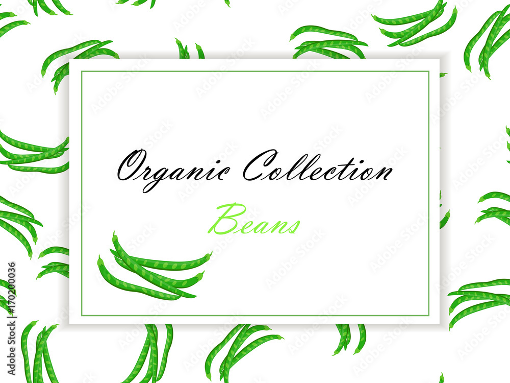 High quality vector illustration of beans label.
