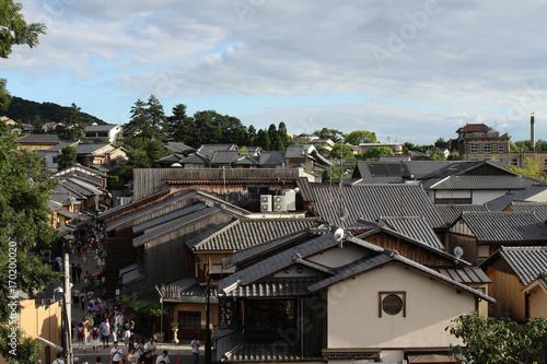 The residential (and traditional) area of Kyoto, Japan
