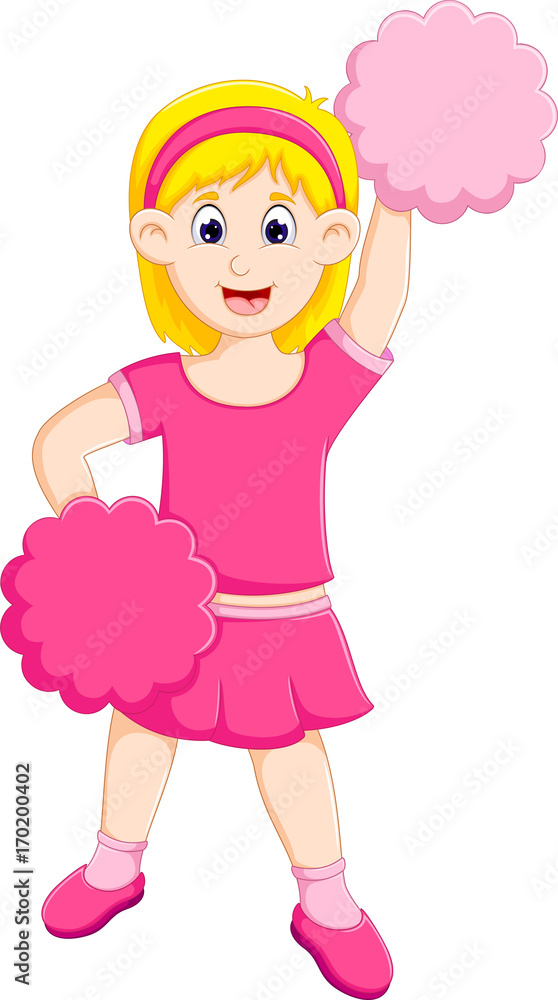 Beauty cheerleading cartoon standing Beauty cheerleading cartoon standing