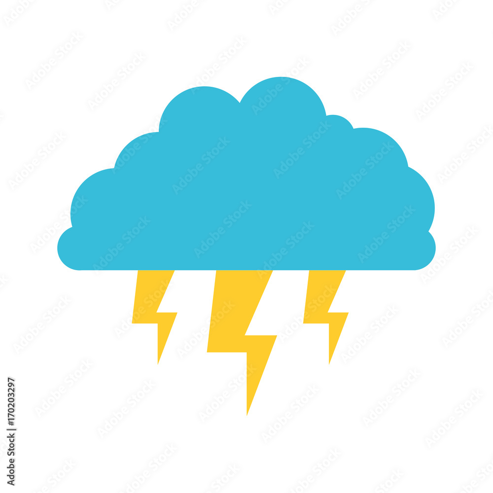 cloud and lightnings colorful silhouette cloud and lightnings colorful silhouette