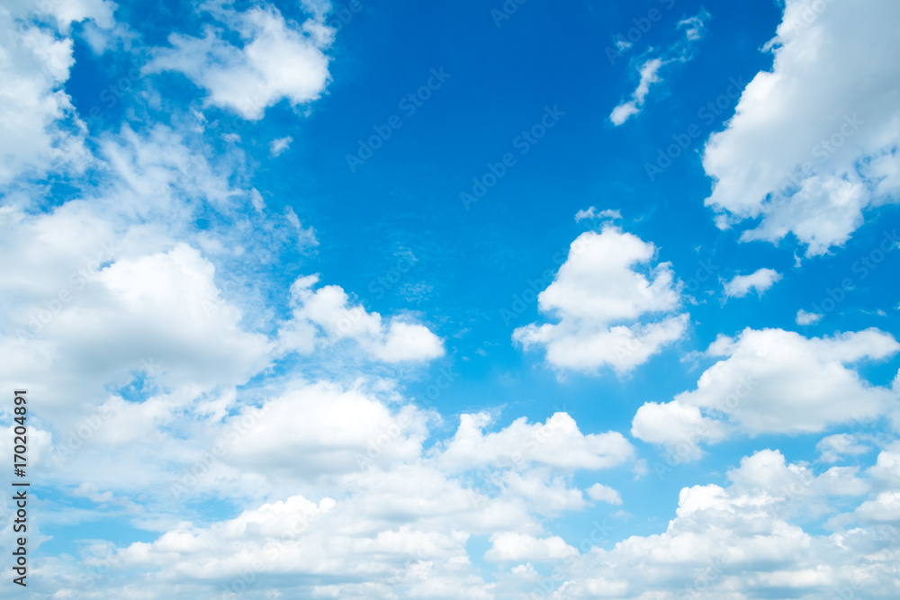 Fototapeta premium Blue sky with white clouds