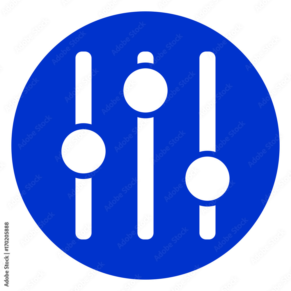 control panel circle icon concept