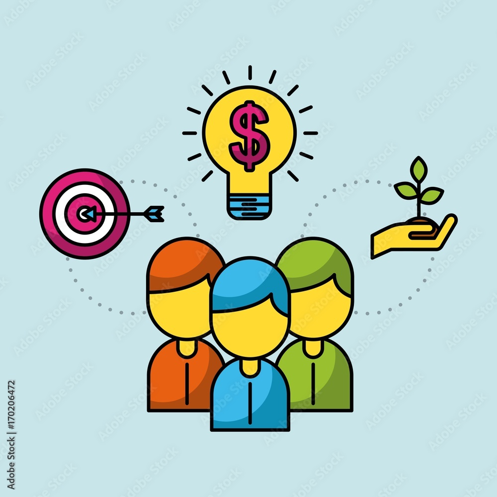 business people finance investment success economy vector illustration business people finance investment success economy vector illustration