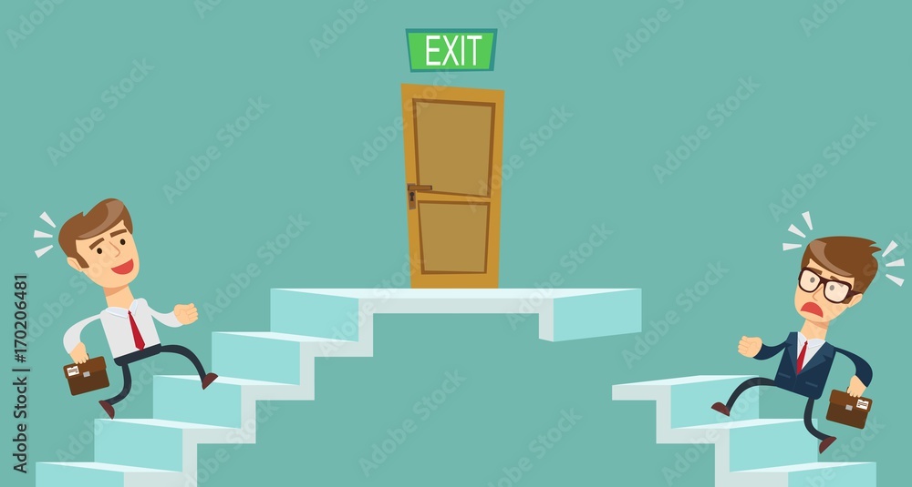 young people climbs the stairs. Concept of career growth. Stock vector illustration for poster, greeting card, website, ad, business presentation, advertisement design. young people climbs the stairs. Concept of career growth. Stock vector illustration for poster, greeting card, website, ad, business presentation, advertisement design.