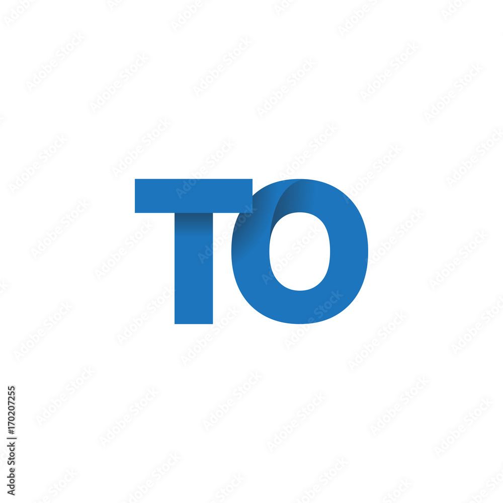 Initial letter logo TO, overlapping fold logo, blue color
Initial letter logo TO, overlapping fold logo, blue color