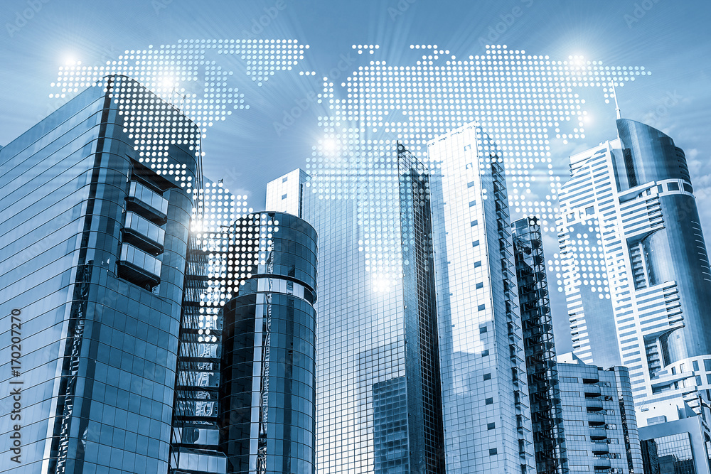 Obraz premium International business partnership. Mixed media