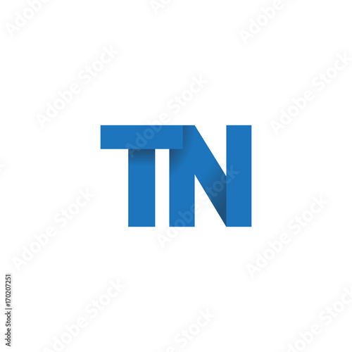 Free Download Initial letter logo TN, overlapping fold logo, blue color

 - GFXLoad