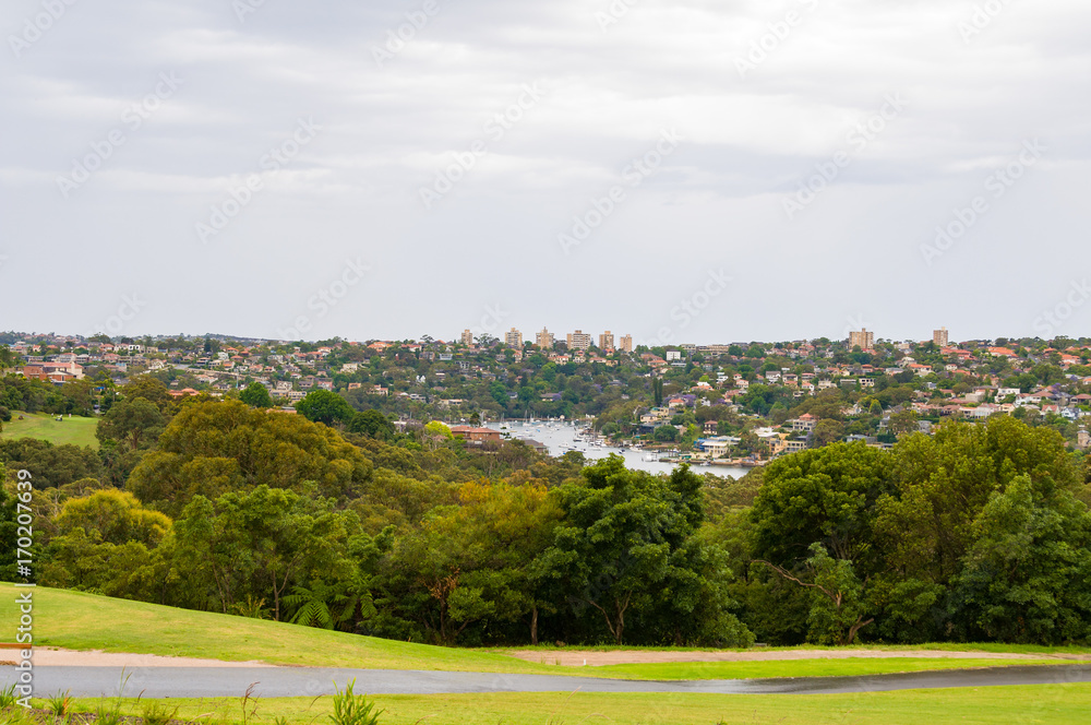 Cityscape of North Sydney suburbs and Lavender Bay