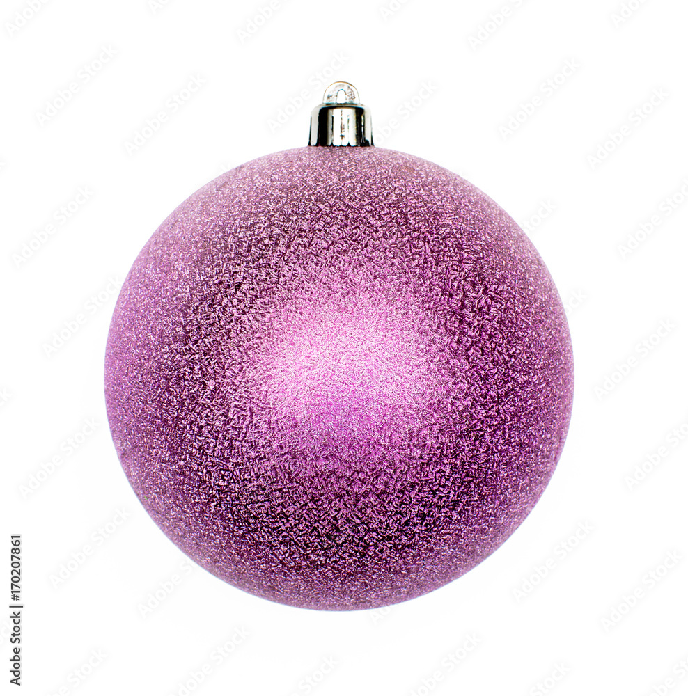Purple christmas ball isolated. Purple christmas ball isolated.