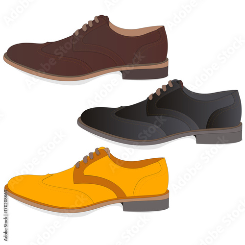 men shoes illustration isolated
