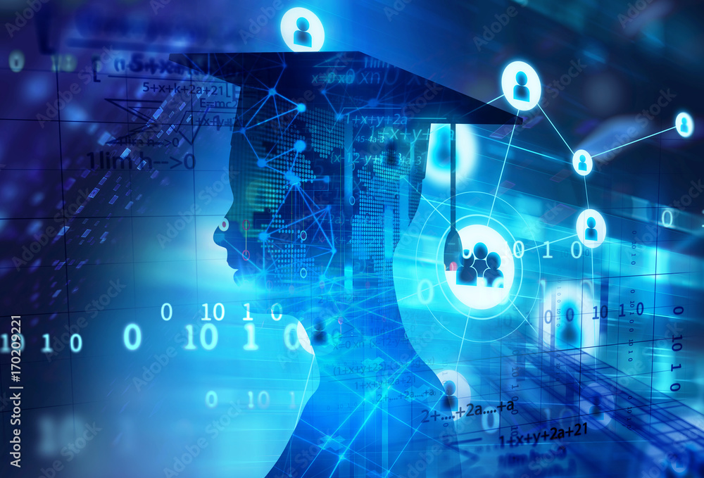 3d rendering of virtual human silhouette on technology background illustration 3d rendering of virtual human silhouette on technology background illustration