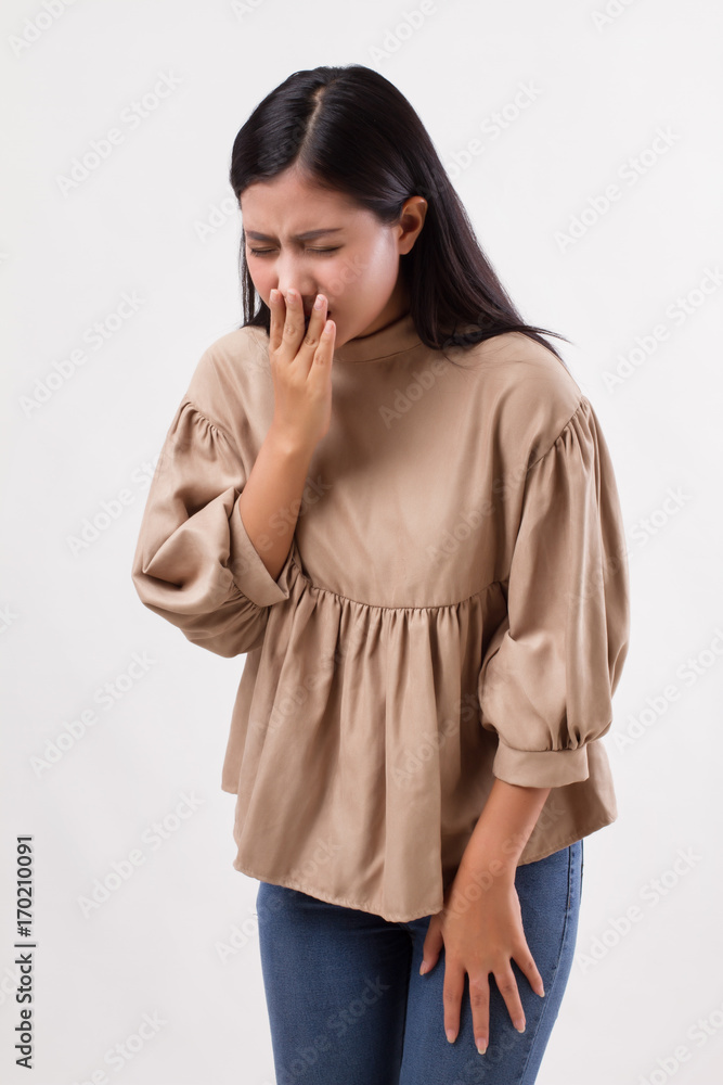 sick, allergic woman sneezing with cold or allergy sick, allergic woman sneezing with cold or allergy