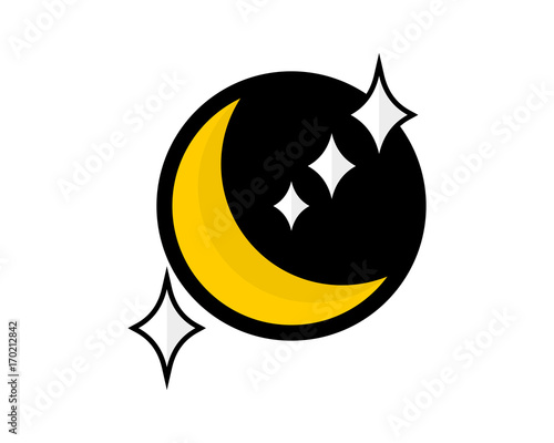 black circle moonshine icon vector