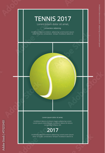 Tennis Championship Poster Vector illustration