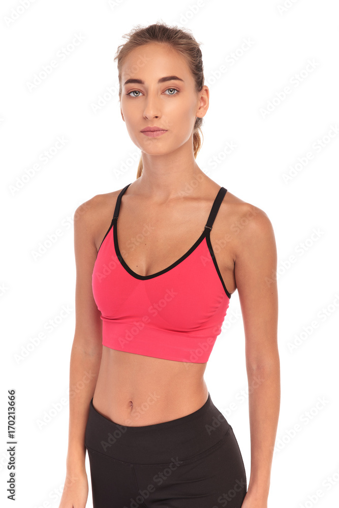 portrait of a skinny sporty young woman