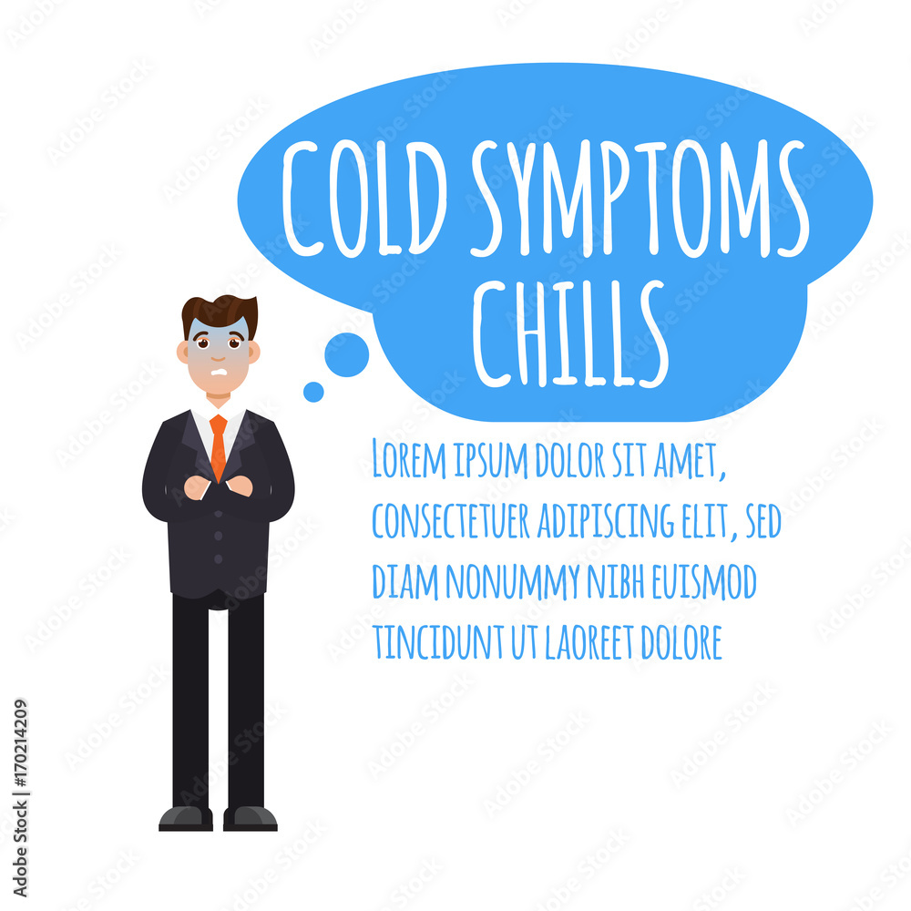 Cold, grippe, flu or seasonal influenza common symptom infographic. Vector illustration. Cold, grippe, flu or seasonal influenza common symptom infographic. Vector illustration.