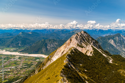 On the summit of an alpine peak photo