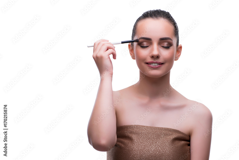 Young beautiful female fashion model with make up Young beautiful female fashion model with make up