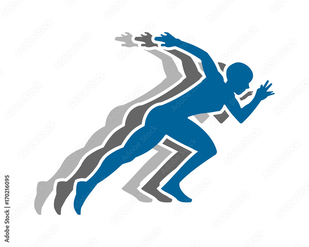 Sport Icon Of Athelte Running Stock Illustration - Download Image