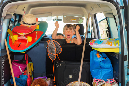 la voiture et pleine pour les vacances