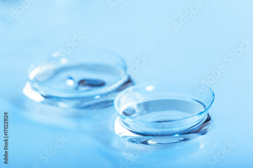 Contact lenses with water drops