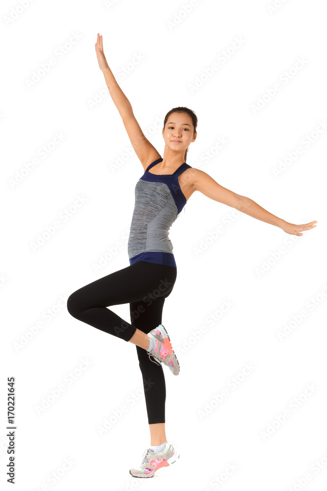 Obraz premium Asian fitness woman