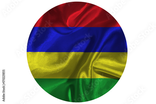 Mauritius national flag 3D illustration symbol.