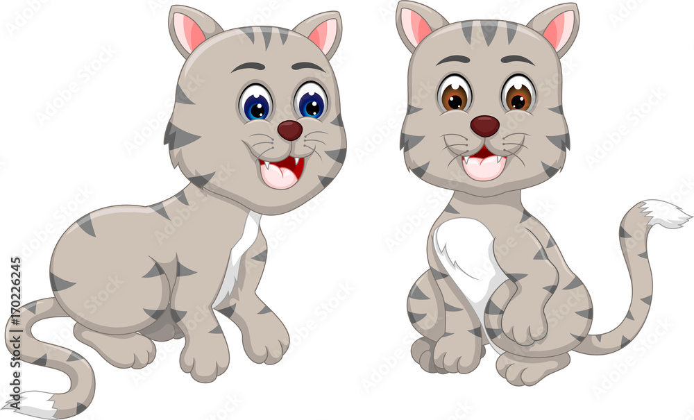 adorable baby cat cartoon with smiling adorable baby cat cartoon with smiling
