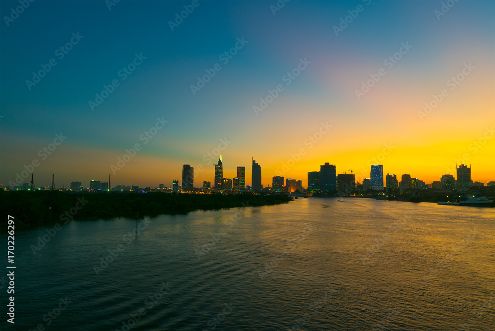 Saigon at sunset