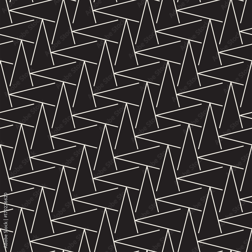 Abstract geometric pattern with stripes, lines. Seamless vector ackground. Black and white lattice texture.