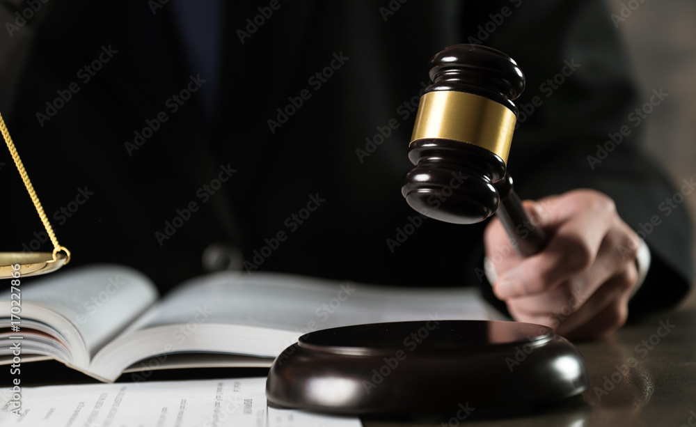 Justice and Law concept. Male lawyer in the office Justice and Law concept. Male lawyer in the office