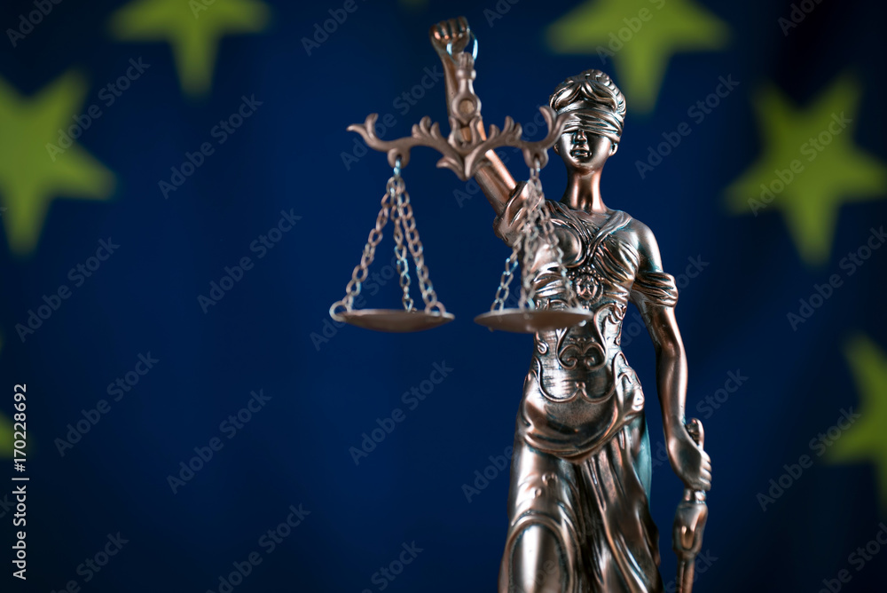 Law Symbols. EU flag