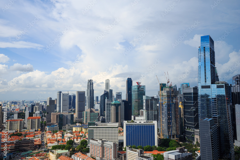 Obraz premium widok na panoramę Singapuru