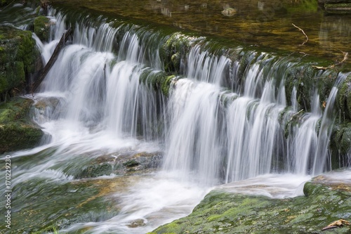 Long time exposure of Szklarka waterfall in Karkonosze Mountains  Poland