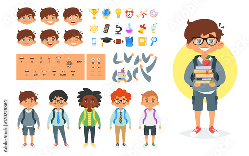 school boy character generator